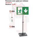 Location pack pied + panneau secours bas