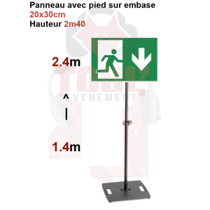 Location pack pied + panneau secours bas