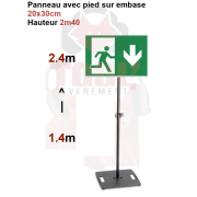 Location pack pied + panneau secours bas