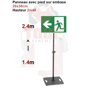Location pack pied + panneau secours gauche