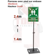 Location pack pied + panneau secours Rassemblement