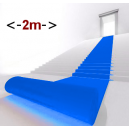 Rouleau de moquette &eacute;v&eacute;nementielle bleue pour stands, expo, largeur 2m, au m&egrave;tre lin&eacute;aire