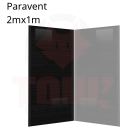 Location d'un paravent noir aspect plexi, hauteur 2m largeur 1m avec scratch , sans pied