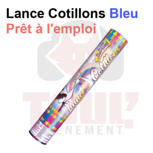 Lance cotillons bleu pr&ecirc;t &agrave; l'emploi