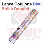 Lance cotillons bleu prêt à l'emploi