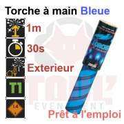 Torche à main bleue 30 secondes