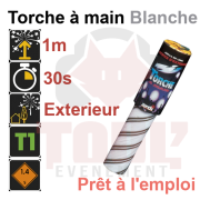 Torche à main blanche 30 secondes