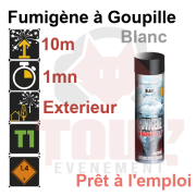 Fumigène à goupille blanc
