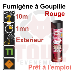 Fumig&egrave;ne rouge &agrave; goupille