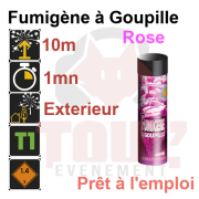 Fumigène rose à goupille