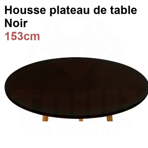 Location Housse de table ronde 152 cm noire &mdash; Location &agrave; Toulouse