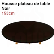 Location Housse de table ronde 152 cm noire — Location à Toulouse