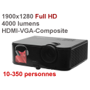 Location VidéoProjecteur HDMI Full HD (10-200 personnes) 4000 Lumens Contraste 5000:1