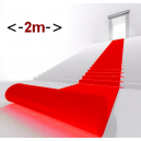 Rouleau de moquette &eacute;v&eacute;nementielle rouge pour stands, expo, largeur 2m, au m&egrave;tre lin&eacute;aire