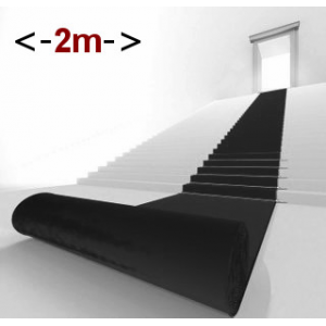 Moquette &eacute;v&eacute;nementielle noire pour stands, expo, largeur 2m, au m&egrave;tre lin&eacute;aire