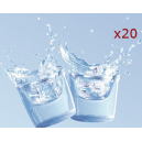 20x Chupiglass (TM) Verre chupito shooter en glace alimentaire (barquette de 20 verre-glaçons)