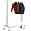 Location portant-penderie-vestiaire mobile d&eacute;montable avec 40 cintres