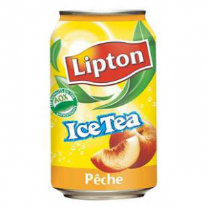 Lipton Ice-T: 24 canettes 33cl de boisson au th&eacute; aromatis&eacute; &agrave; la p&ecirc;che