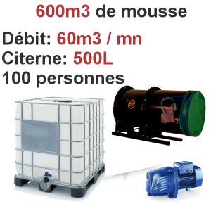 Location Machine Mousse 100 personnes avec pompe, réservoir (sauf livraison) et liquide