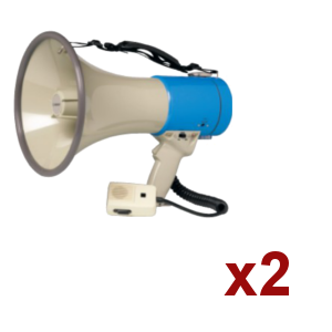 Location 2x Megaphone Rondson 25W Location 2x Megaphone Rondson 25W