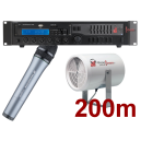 Location pack sono 100V tout compris pour une rue de 200m avec lecteur multimedia, radio FM , micro sans fil anti larsen