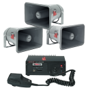 Location pack Sono voiture sur allume-cigare avec 3 haut-parleurs pavillon, micro et lecteur USB