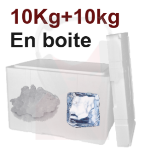 Pack glaçons Soirée avec glaçons, glace pilée dans une caisse polystyrène 50x46x40 Pack glaçons Soirée avec glaçons, glace pilée dans une caisse polystyrène 50x46x40