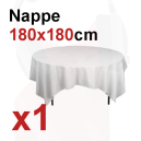 Location nappe carrée 180x180 blanc 100% coton