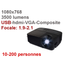 Location videoprojecteur USB hdmi 1024x768 3500 Lumens