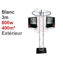 Location Totem &eacute;clairant  Ext&eacute;rieur - 800w-400m&sup2; - blanc Jour