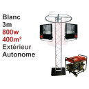 Location Totem &eacute;clairant  Ext&eacute;rieur - 800w-400m&sup2; - blanc Jour - Auto-aliment&eacute;