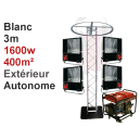 Location Totem &eacute;clairant  Ext&eacute;rieur autoaliment&eacute; - 1600w-600m&sup2; - blanc Jour