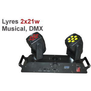 Location double lyre wash à LED full color 42W musical ou DMX Location double lyre wash à LED full color 42W musical ou DMX