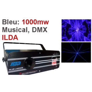 Location laser bleu 1000mw Musical, ILDA, DMX Location laser bleu 1000mw Musical, ILDA, DMX