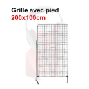 Location grille d'exposition 200x100cm avec pied 