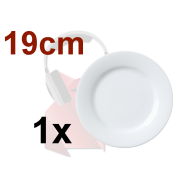 Location 1 assiette plate à dessert (19cm) en porcelaine blanche